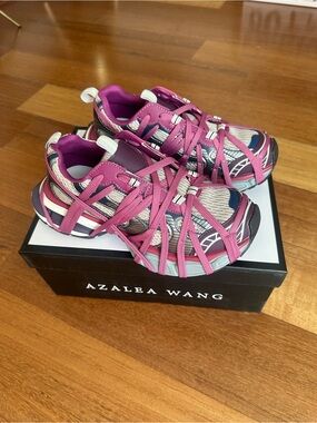 Azalea Wang Women's Pink Trail-Inspired Sneakers